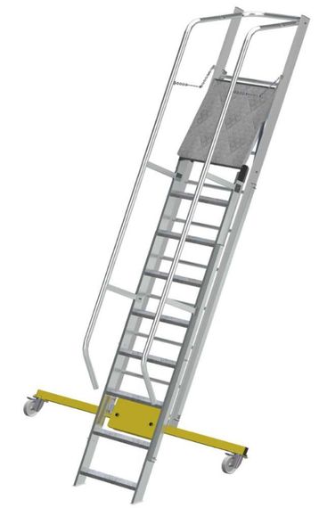 Лестница с платформой компактная MEGAL ЛСПК-2,35 (1,4)