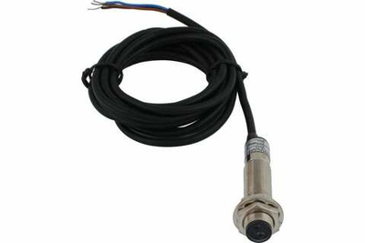 INNOCONT Фотодатчик диффузионный, М12x1, зона срабатывания до 10 см, -10 +60 С, 12…24 VDC, IP67, выход: PNP NO, макс. ток 200 мА, время реакции 3 мс, кабель 2 м PES-D12-PO10D