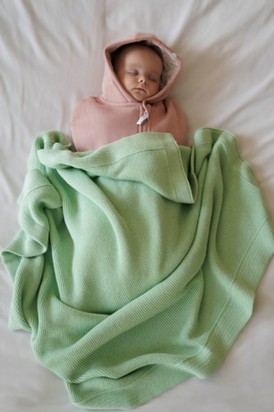 Плед хлопковый Classic (нежная мята)