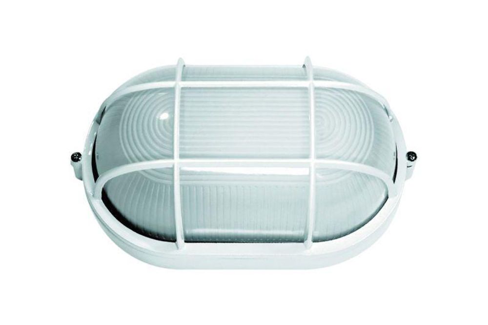 Светильник 1401S C01 NEW НБП 04-60-002 УХЛ1 "Решетка" 60Вт 130град.C овал бел. Camelion 13656