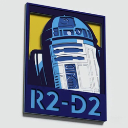3D Картина по номерам из дерева R2-D2;, 23x30 см