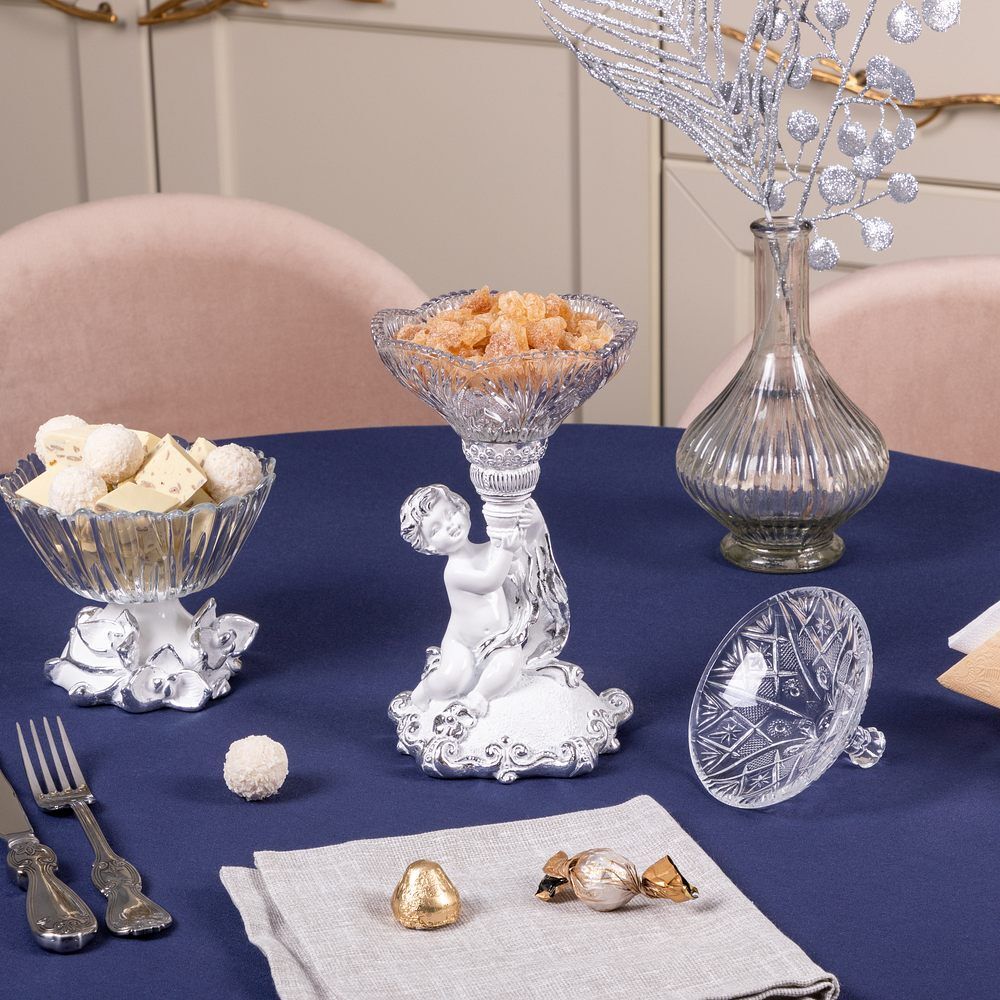 Сахарница стеклянная с крышкой Эдем Белый