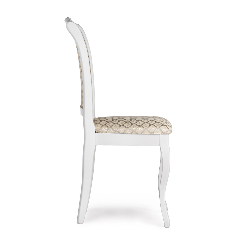 Стул деревянный Woodville Луиджи белый, бежевый, ножки белые
