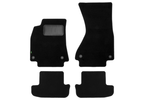 Коврики в салон для AUDI A5 АКПП 2007-2011, 2011-2016, купе, 4 шт. (текстиль) KLEVER02041101210KH