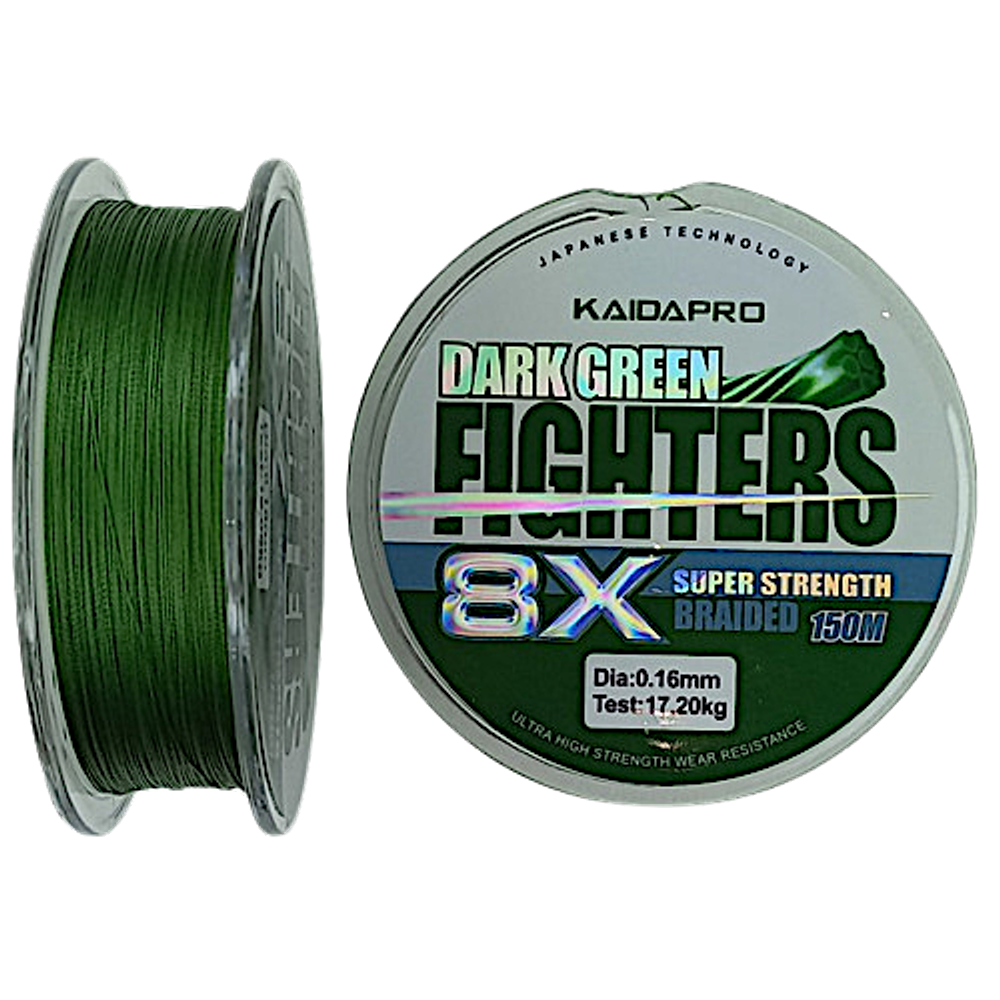 Шнур Kaida Fighters 8X PX841 150м Темно-Зелёный -