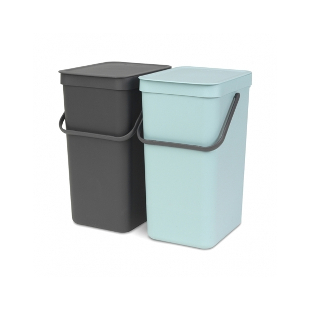 Набор ведер для мусора Brabantia Sort&Go 16л 2шт вид спереди