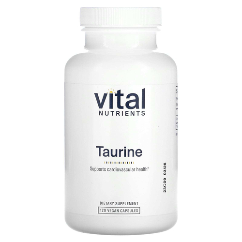 Vital Nutrients, таурин, 120 веганских капсул (1000 мг в 1 капсуле)