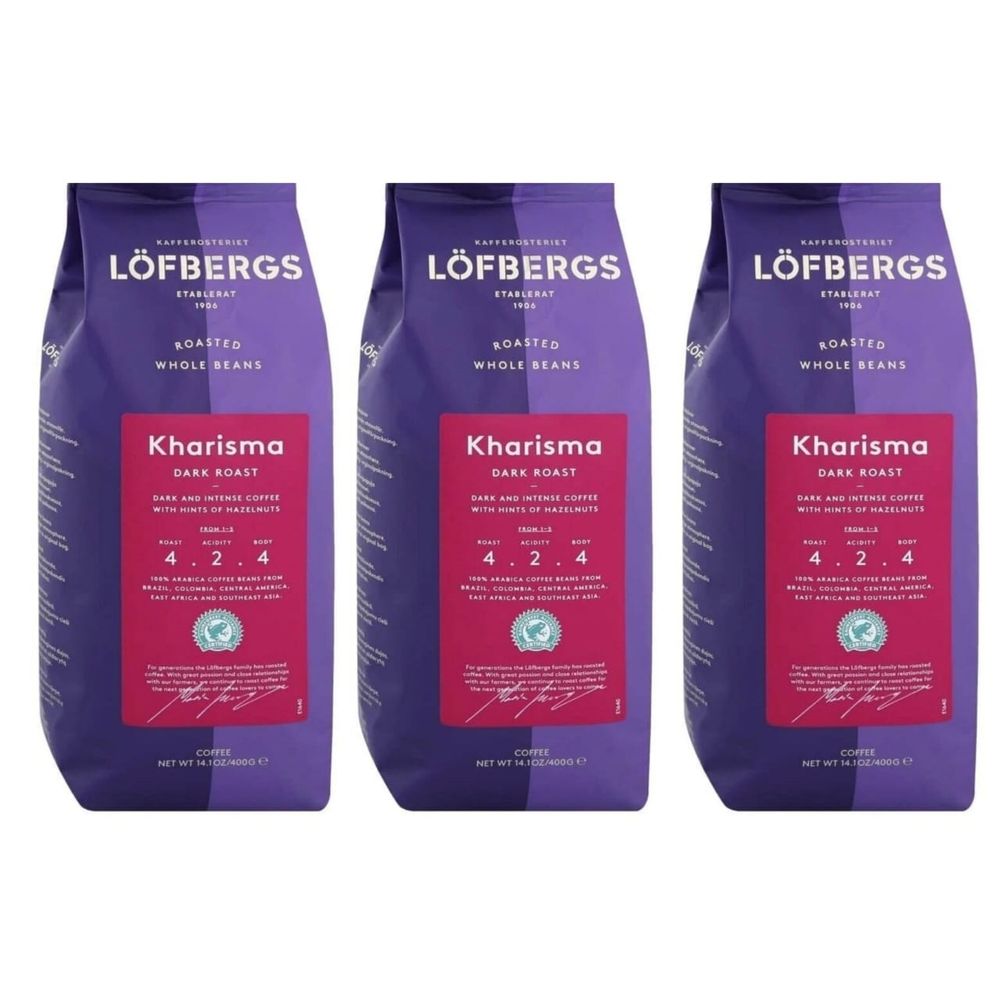 Кофе в зернах Lofbergs Kharisma 400 гр 3 шт