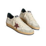 Женские кеды Golden Goose Ball Star Brown Nubuck Star and Nappa Heel Tab