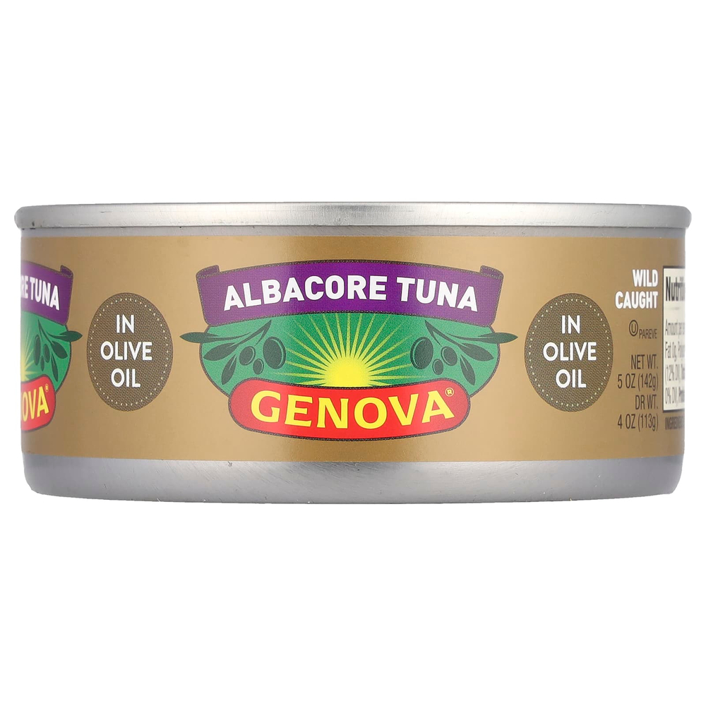 Genova, Альбакорский тунец в оливковом масле, 142 г (5 унций)