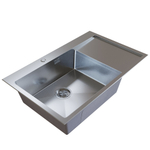 Мойка настол.монтаж 78х50 (3,0) лев. вып 3 1/2  MIXLINE PRO с ФАСКОЙ 20см с сифоном (сатин)