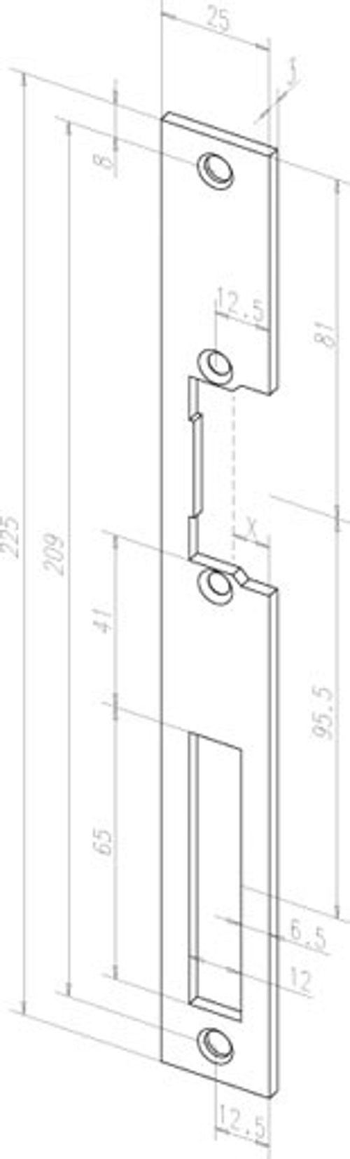 Плоская запорная планка 350