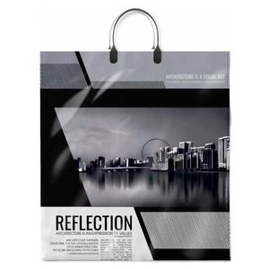 Пакет пластиковая ручка Россия 40*44 см 100 мкм ПВД Отражеине  1 шт 100 шт/кор