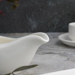 Соусник 160 мл 16,5*6,5 см с ручкой белый фарфор P.L. Proff Cuisine [6]