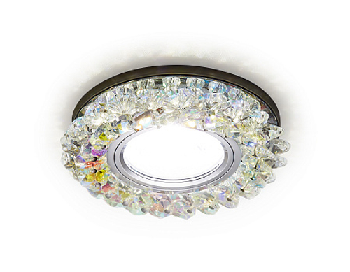 Встраиваемый точечный светильник со светодиодной лентой S701 PR/CH/WH хром/перламутровый MR16+3W(LED WHITE)