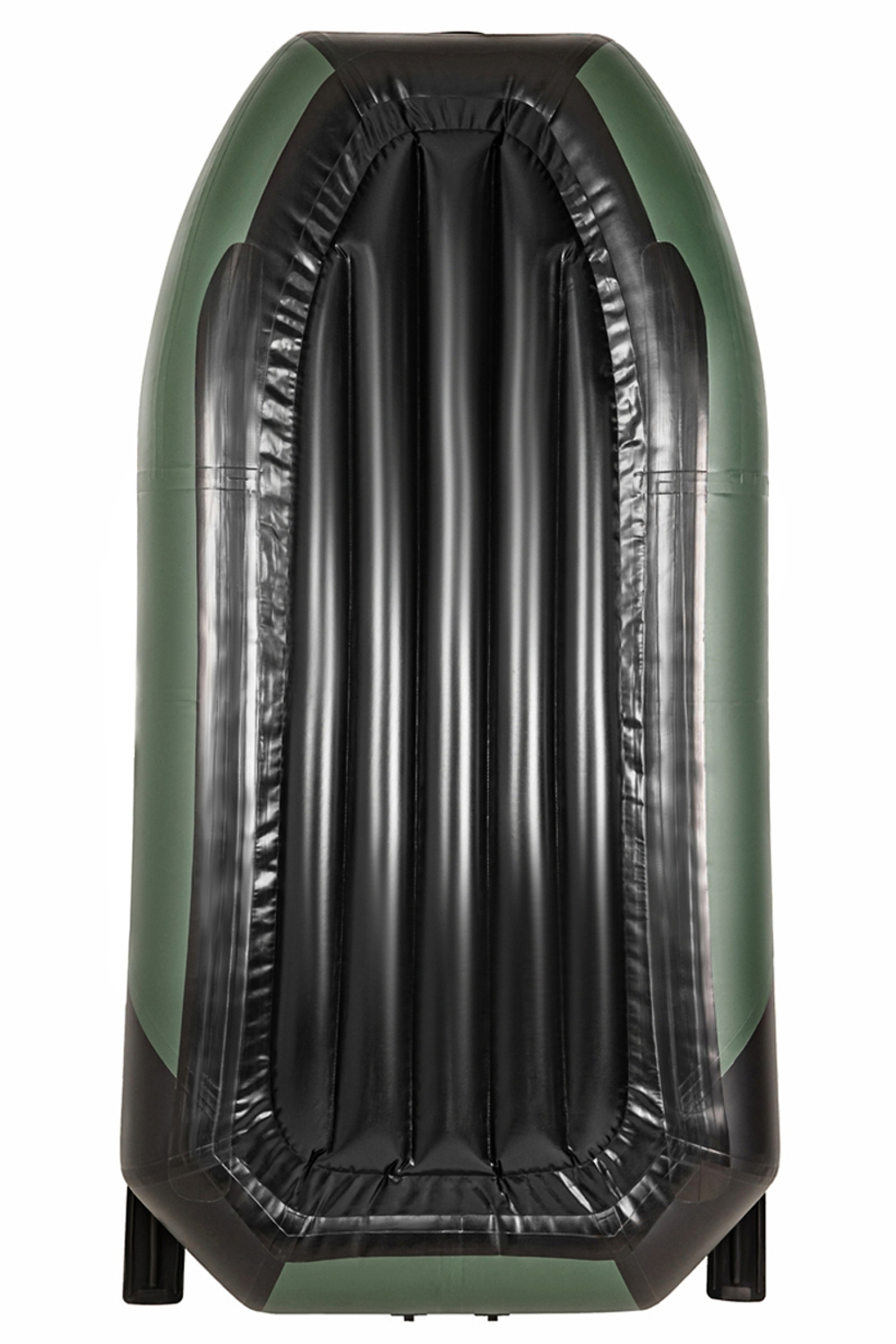 YACHTMAN-260 МНД НАДУВНОЕ ДНО (Яхтман) зеленый-черный (лодка ПВХ с усилением)