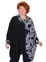 Свободная туника комбинированная Рона