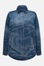 Джинсовая рубашка acid wash