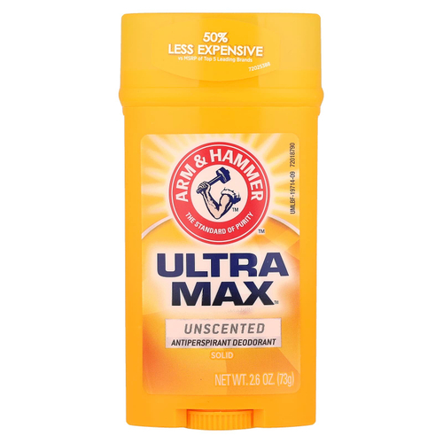 Arm & Hammer, UltraMax, твердый дезодорант для мужчин, без запаха, 2,6 унции (73 г)