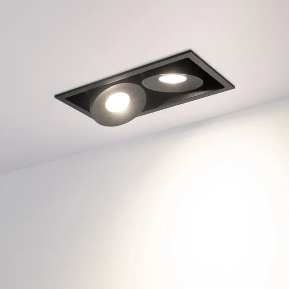 Светильник CL-SIMPLE-S148x80-2x9W Day4000 (BK, 45 deg) (Arlight, IP20 Металл, 3 года) 026877