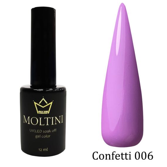 Гель-лак Moltini Confetti 006, 12 ml