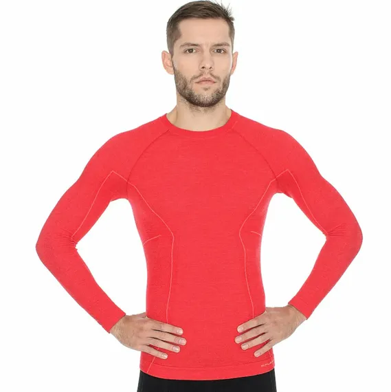 Футболка мужская BRUBECK Active wool LS13020/LS12820