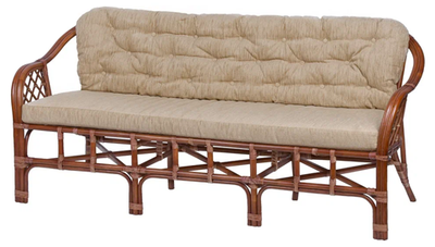 Диван из ротанга трехместный Маркос 3-х местный (миндаль матовый)
