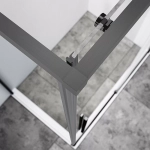 Душевой уголок Vincea Slim-N VSR-4SN9011CLGM 110x90 стекло прозрачное/профиль вороненая сталь