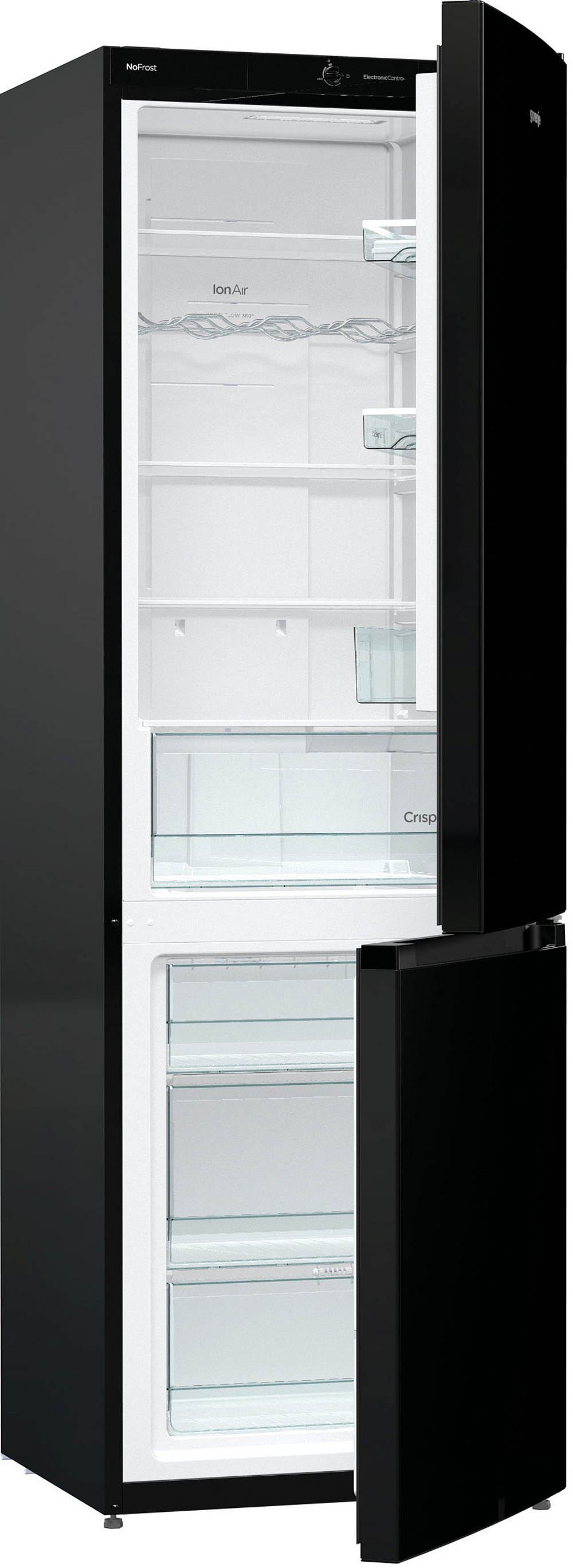 Отдельностоящий двухкамерный холодильник Gorenje NRK6192CBK4