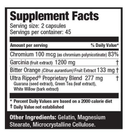 Ultimate Nutrition Ultra Ripper 90 Capsules , Жиросжигатель Термогенного Действия