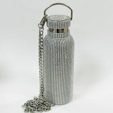 Термос-бутылка со стразами, цвет мультиблеск , 500 мл