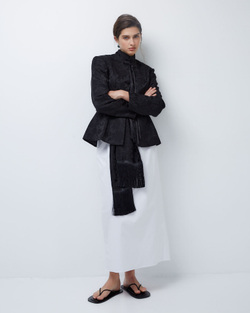 Жакет из жаккардовой вискозы Гуччи черный