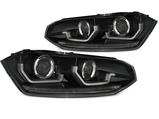 Фары передние VW POLO VI 2G 2017- SEQ LED BLACK