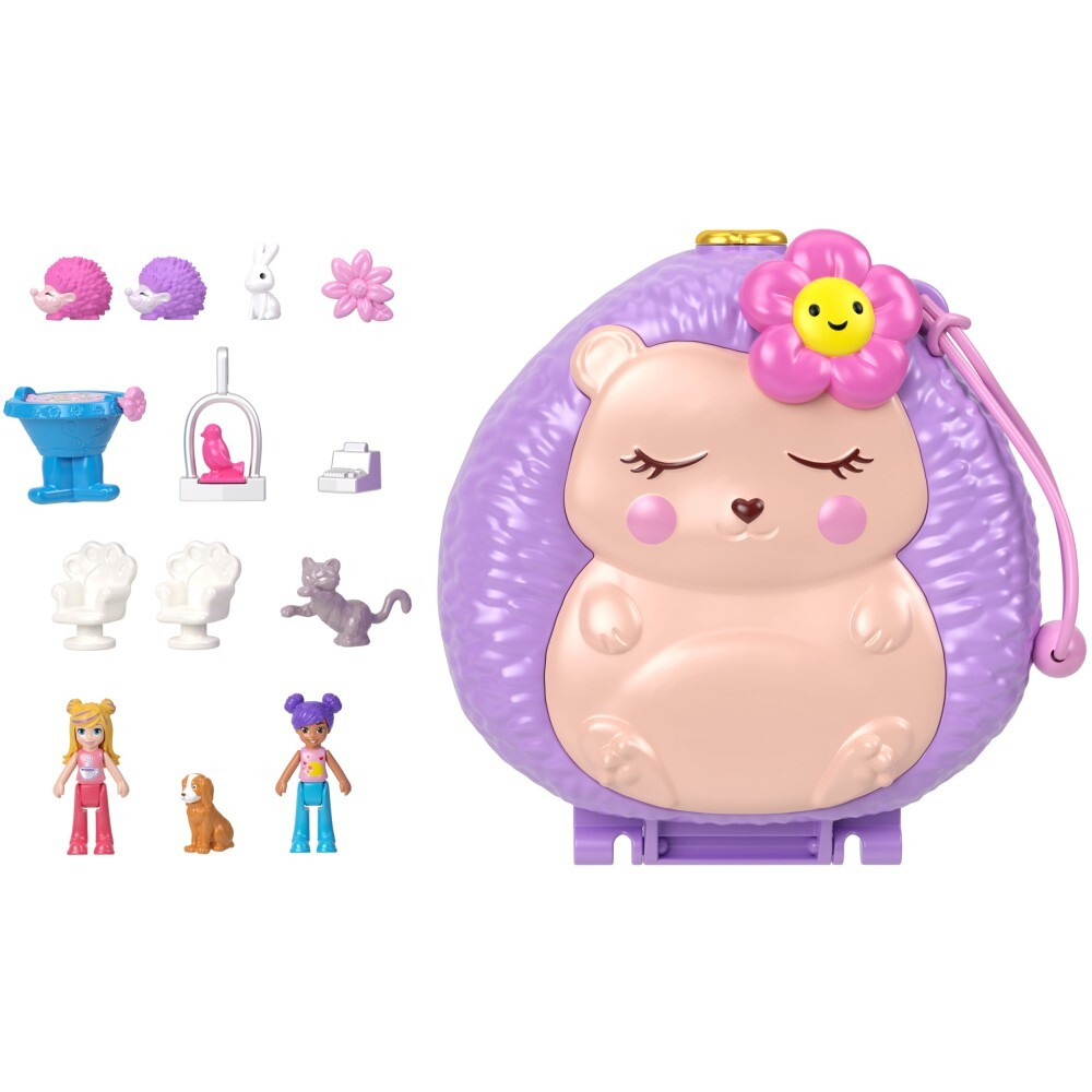 Polly Pocket - Ежик Кафе Компактный набор 2 куклы + аксессуары HRD37 / артикул   FRY35 HRD37  / GTIN 194735173860