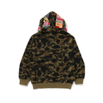 A Bathing Ape X Clot Camo Shark Full Zip Худи зеленый