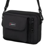 Сумка на плечо HEIKKI ATOM (ХЕЙКИ) два кармана, черная, 17х22х6 см, 272633