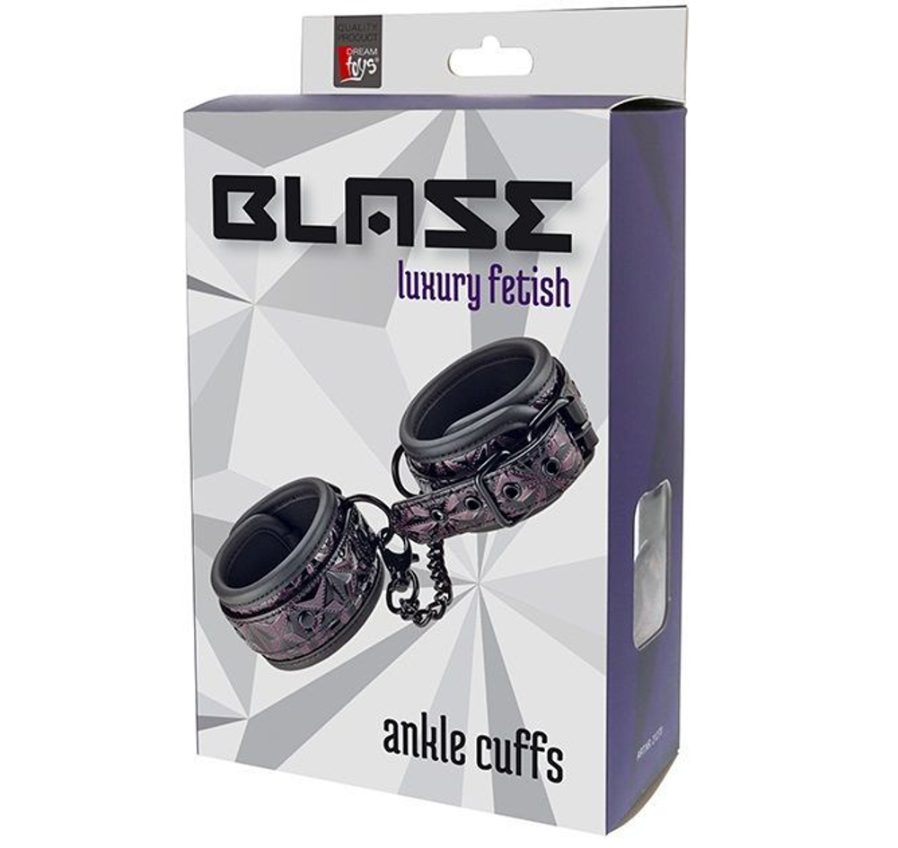 Фиолетово-чёрные оковы на ноги BLAZE ANKLE CUFF PURPLE