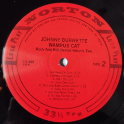 Винтажная виниловая пластинка LP Johnny Burnette Wampus Cat Rock And Roll Demos Volume 2 (USA 2004)