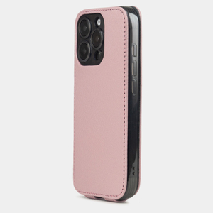 Чехол iPhone 16 Pro натуральная кожа козы, пудрового цвета