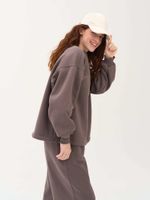 Свитшот "Темный шоколад" женский утепленный