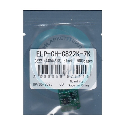 Чип ELP для тонер-картриджа OKI (44844628) C822 Black, 7K