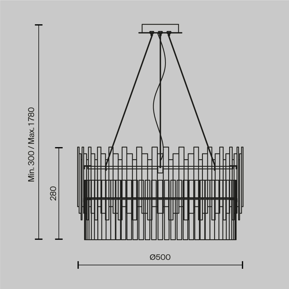 Подвесная люстра Maytoni Coliseo MOD135PL-06BS