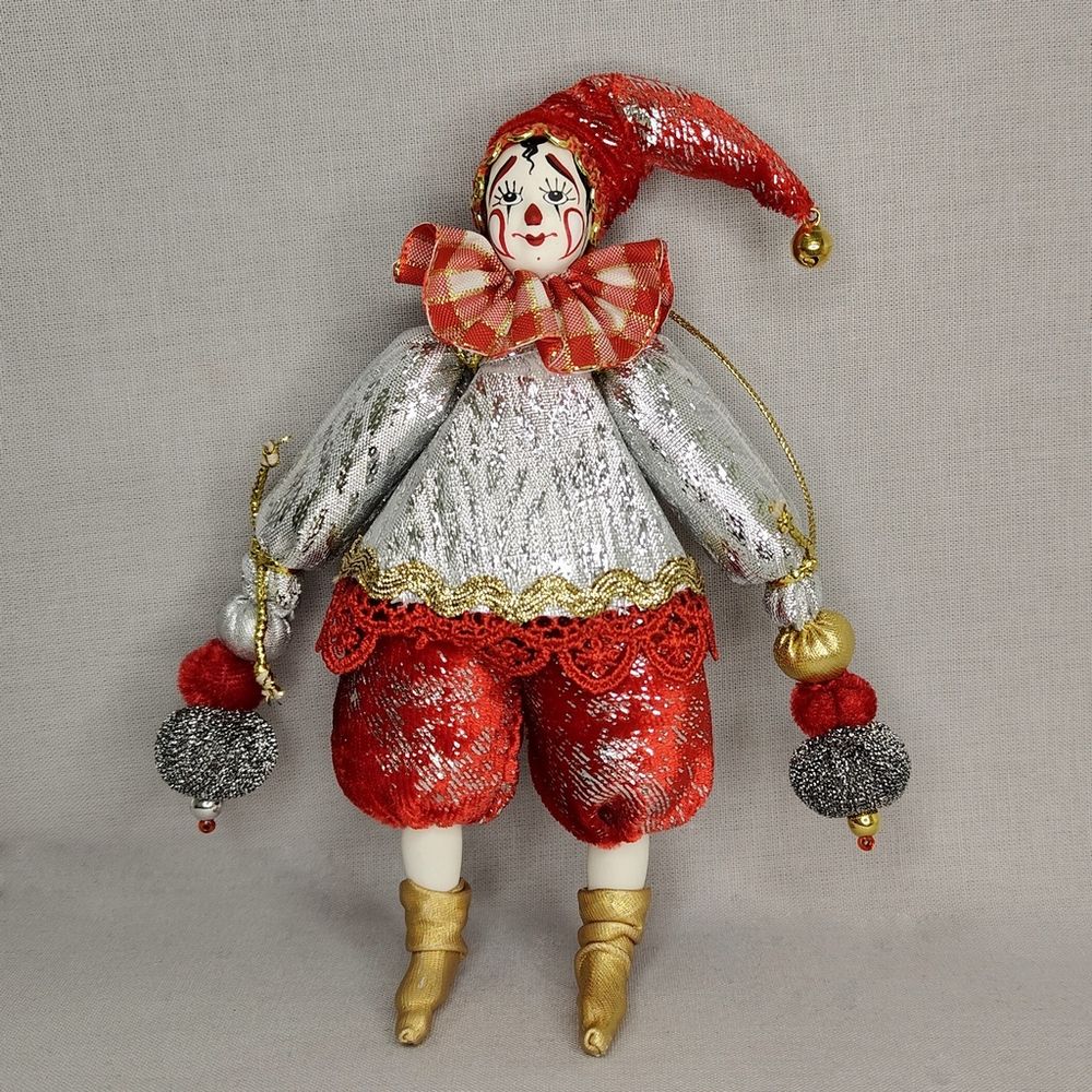 Ёлочная игрушка Клоун в колпачке