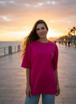 Футболка женская молочная оверсайз хлопок