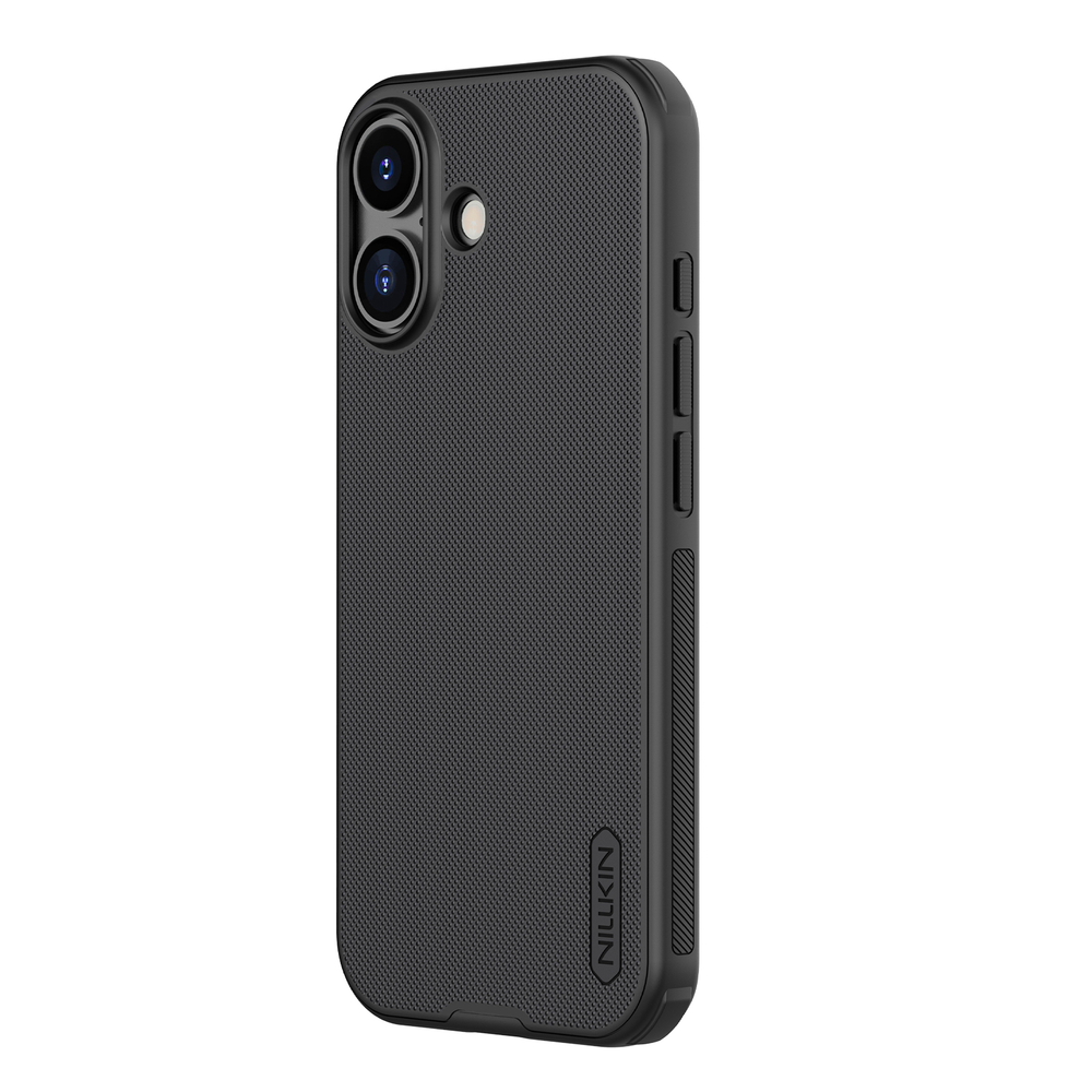 Усиленный противоударный чехол черного цвета от Nillkin для iPhone 17, серия Super Frosted Shield Pro