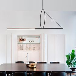 Подвесной светильник SUSPENSION CERCLE ET TRAIT – GRAPHITE SATINE L120