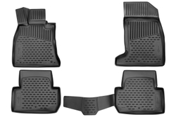 Коврики в салон для KIA Stinger (I, Iр), 2017-2021, 2021-, лифтбек, 4 шт. (Повышенная устойчивость, повышенная износостойкость) FORMAT.AN0201210