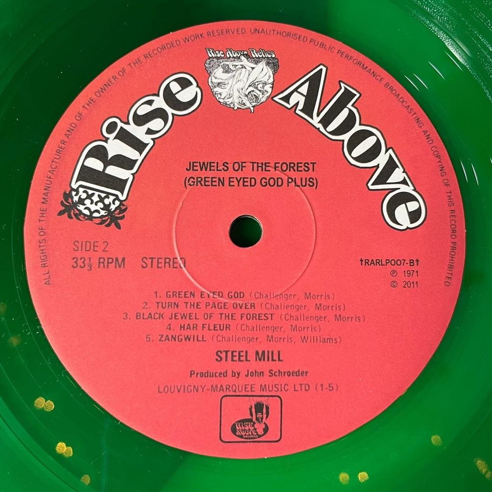 Винтажная виниловая пластинка LP Steel Mill Jewels Of The Forest (Green Eyed God Plus) (UK 2011) (Green Vinyl)