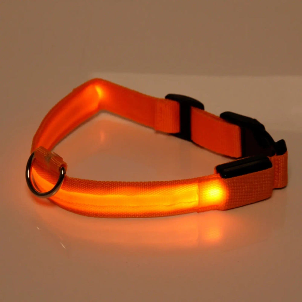 Ошейник для собак «Люмисцент» 2,5*50см светящийся, микс 6 цветов