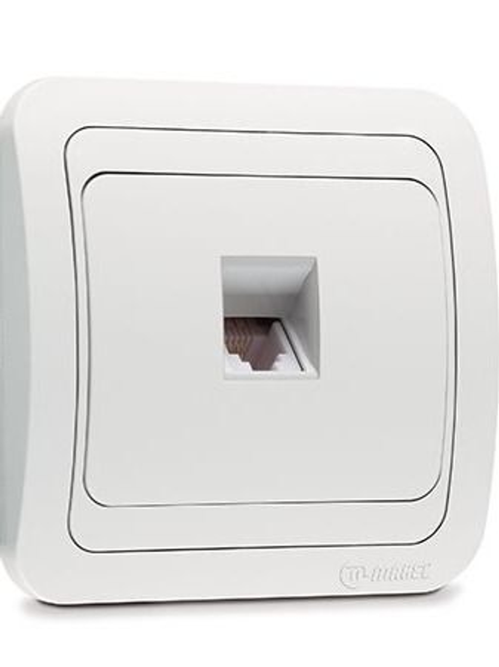 Розетка телефон RJ-11 Makel Mimoza белая 12014